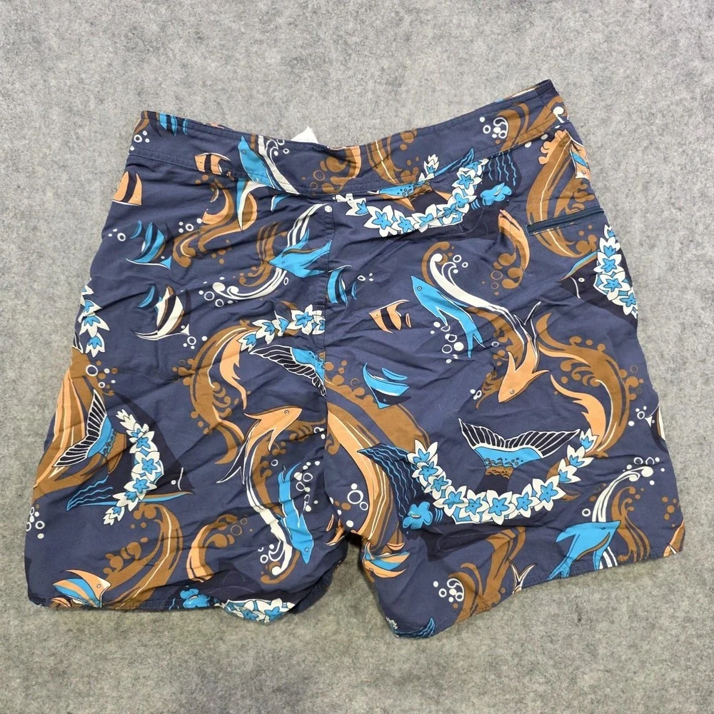 Patagonia Swim Trunks Mens‎ 32 Multicolor Tropical Fish Hawaiian Board Shorts
